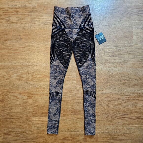Savage X Fenty By Rihanna Special FX Lace Leggings Small S Black Tan Sexy New - Picture 5 of 15